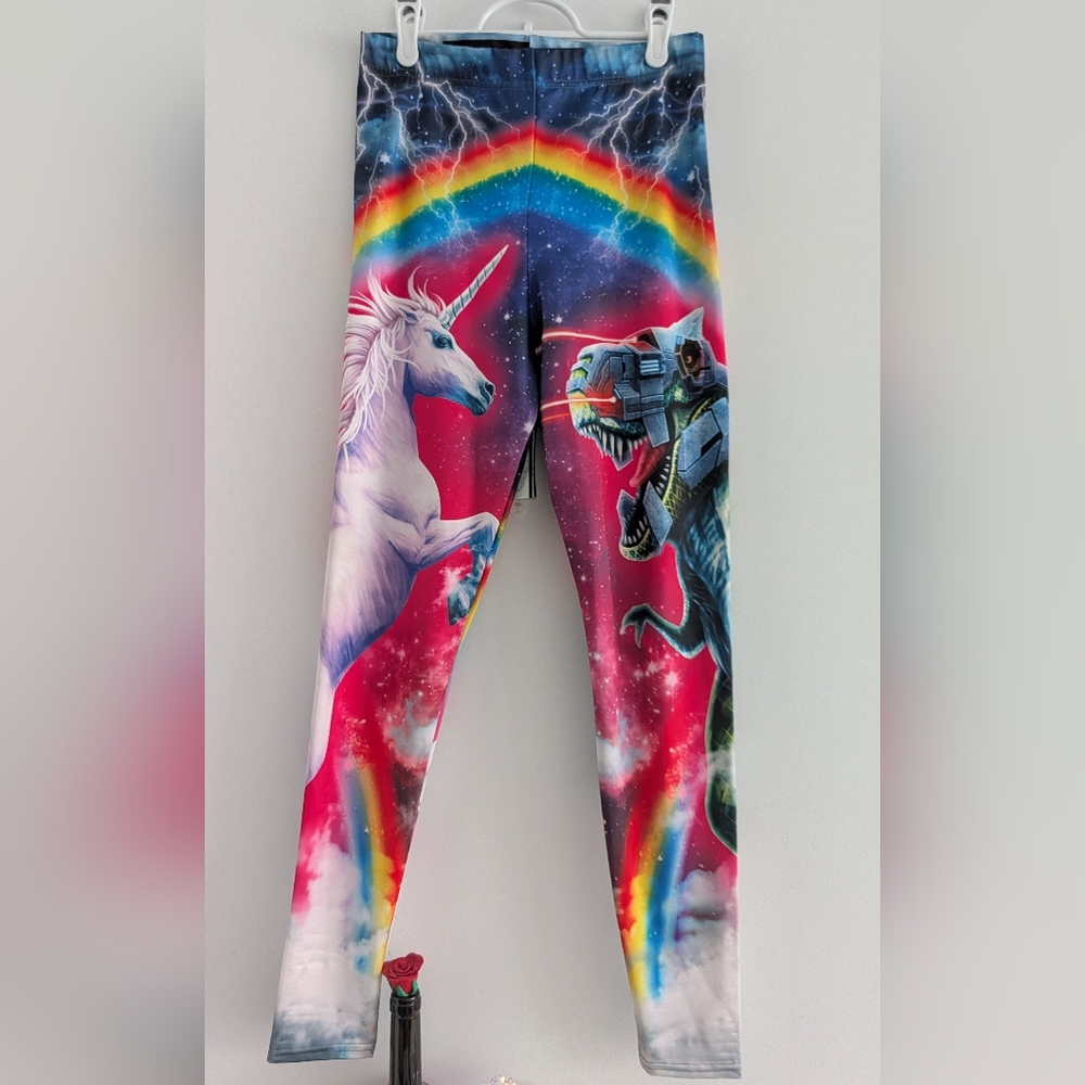 Blackmilk Unicorn and Dinosaur Robot Hell Yeah Leggings